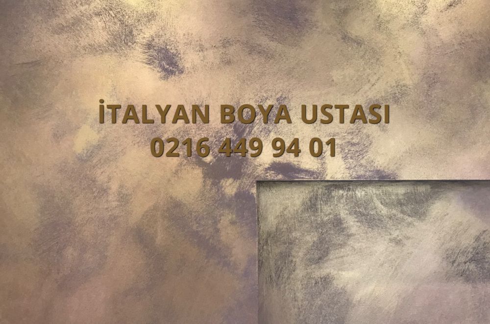Dekoratif duvar boyası İç İtalyan sıva dokulu su bazlı (kadife etkisi). Dekoratif duvar boyası akrilik emülsiyon, İtalyan boya ustası.